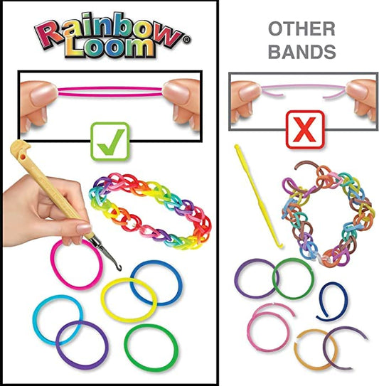 Rainbow Loom® MEGA Combo Set, Features 7000+ Colorful Rubber Bands, 2 Step-by-Step Bracelet Instructions, Organizer Case, Great Gift for Kids 7+ to Promote Fine Motor Skills (Packaging May Vary)