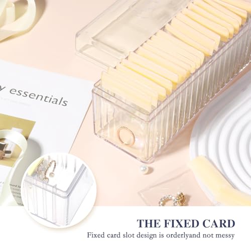 Acrylic Jewelry Box Organizer, Clear Jewelry Organizer and Storage with 20 Portable Anti Tarnish Jewelry bags, Travel Jewelry Case for Earrings/Rings/Necklaces Gifts for Women Girls, Clear