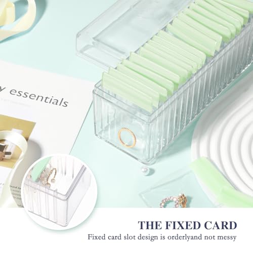 Acrylic Jewelry Box Organizer, Clear Jewelry Organizer and Storage with 20 Portable Anti Tarnish Jewelry bags, Travel Jewelry Case for Earrings/Rings/Necklaces Gifts for Women Girls, Clear