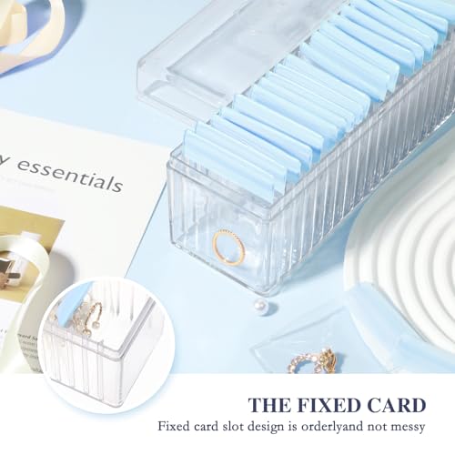 Acrylic Jewelry Box Organizer, Clear Jewelry Organizer and Storage with 20 Portable Anti Tarnish Jewelry bags, Travel Jewelry Case for Earrings/Rings/Necklaces Gifts for Women Girls, Clear