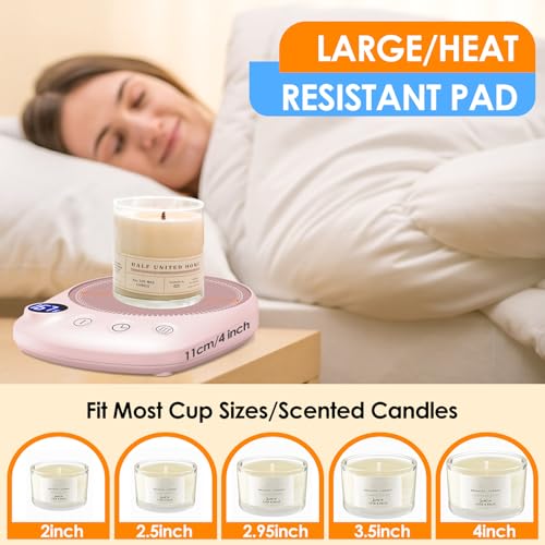 Coffee Mug Warmer - Fastest Heating & Highest Temperature, Coffee Cup Warmer for Desk Auto Shut Off, 4 Temp Settings & 1-12H Timer, Smart Electric Beverage Warmer for Coffee, Tea (Black)