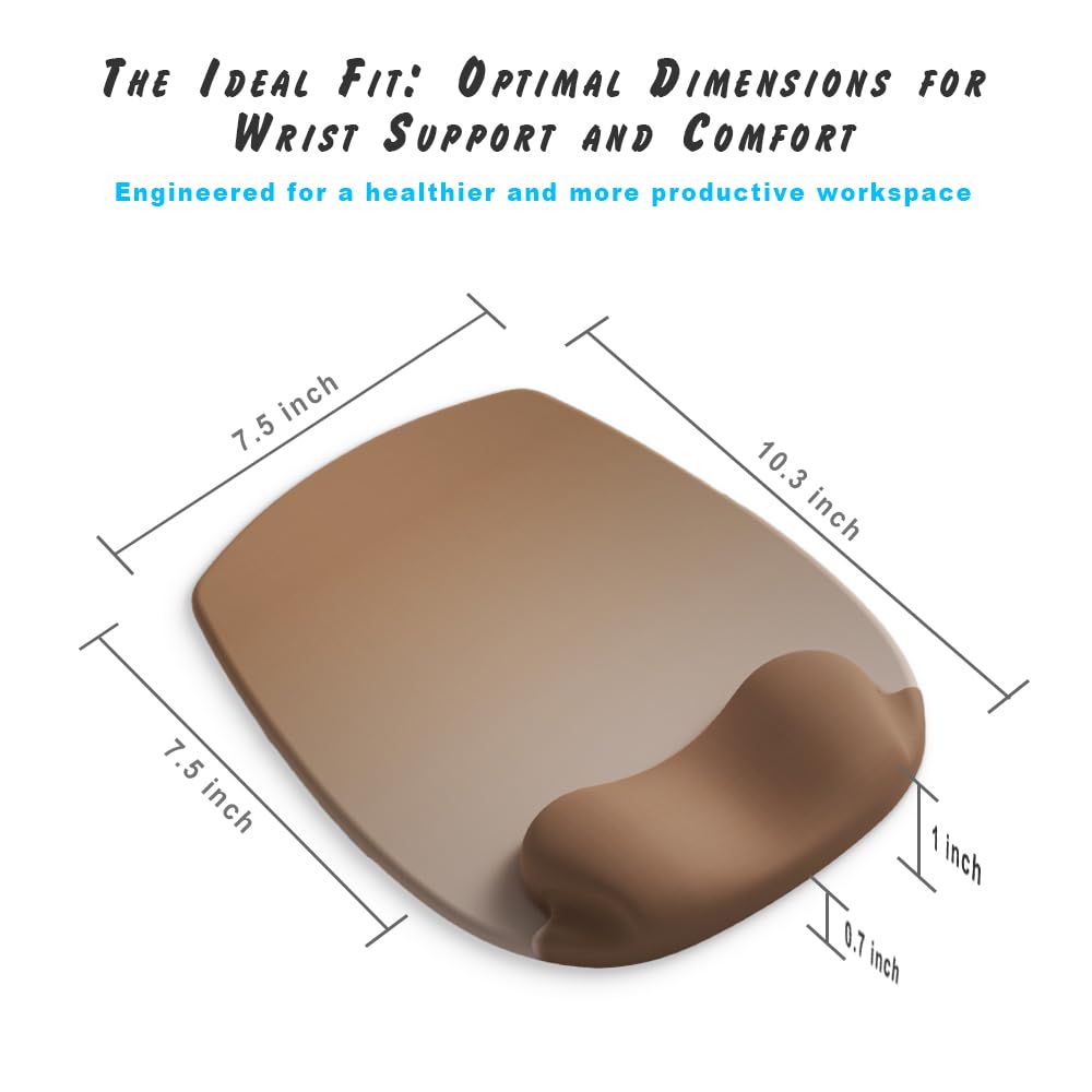 ErgoFlow Gel Wrist Rest Mouse Pad - Ergonomic Cushion for Desk, Cute Aesthetic Computer Decor for Women; Small Mousepad Mat&Laptop Pads - Office, Home Support & Ergo Accessories Supplies(03Sage Green)