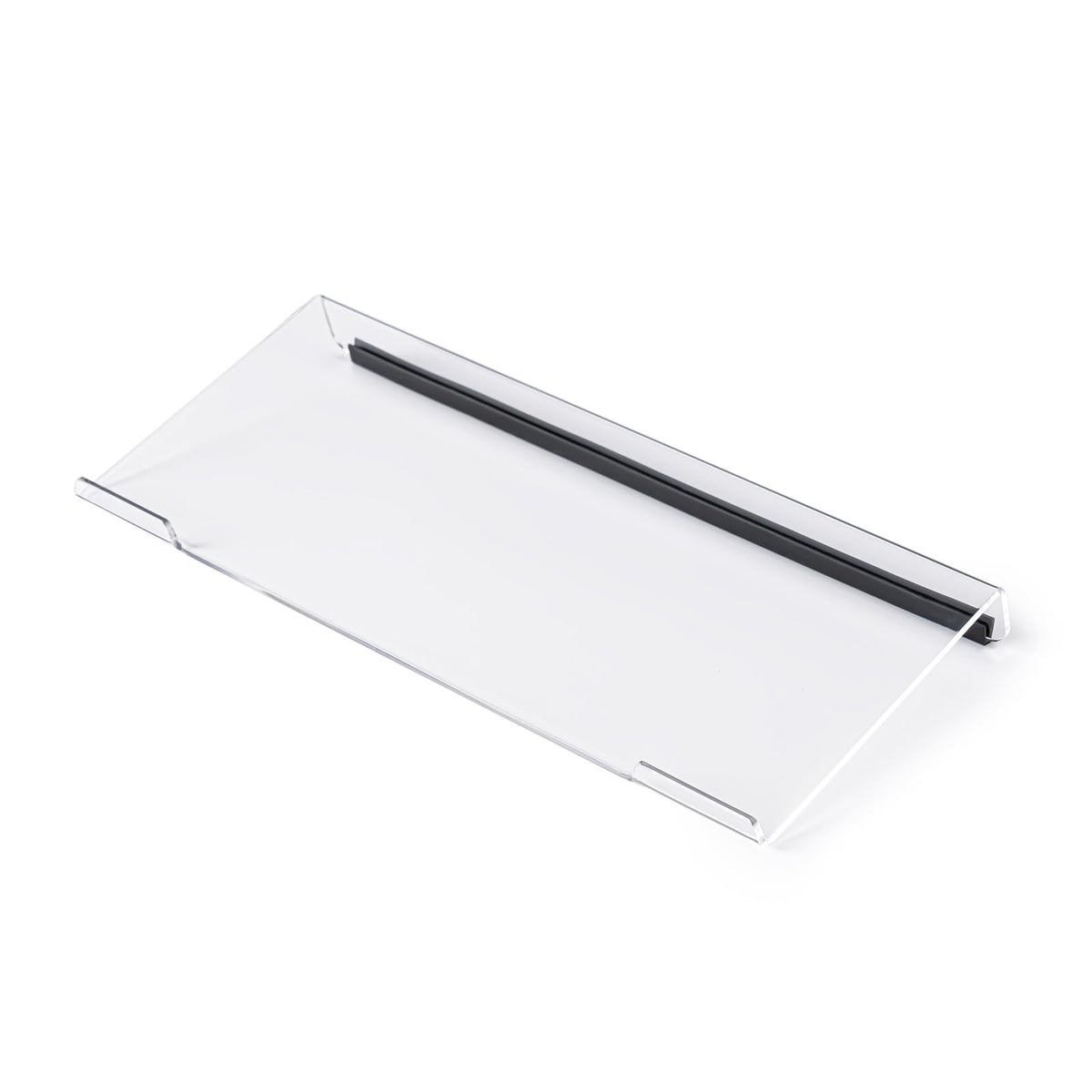 BOOMIBOO Clear Acrylic Tilted Computer Keyboard Holder for Ergonomic Typing, Keyboard Stand with Silicone Anti-Slip Strip,11.8 x 5.1 Inch Keyboard Tray for 78 Keys Keyboard
