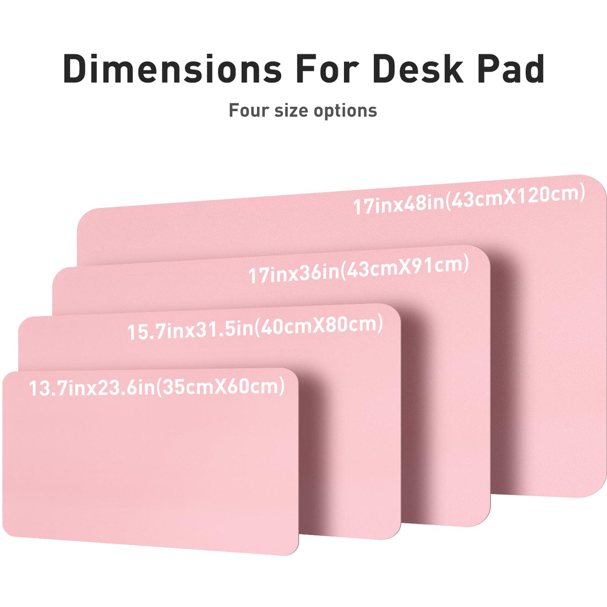 Aothia Leather Desk Pad Protector, Mouse Pad, Office Desk Mat, Non-Slip PU Leather Desk Blotter, Laptop Desk Pad, Waterproof Desk Writing Pad for Office and Home (23.6" x 13.7", Fairy Pink)
