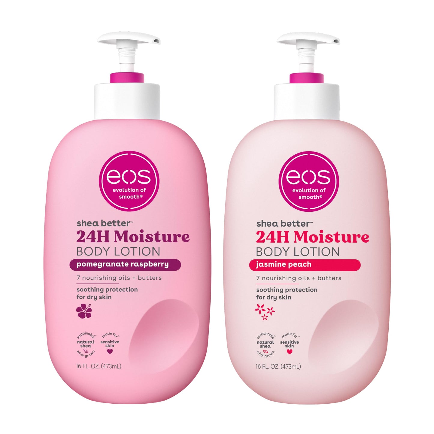 eos Shea Better Body Lotion Vanilla Cashmere, 24-Hour Moisture Skin Care, Lightweight & Non-Greasy, Natural Shea, Vegan, Vanilla Body Lotion, 16 fl oz