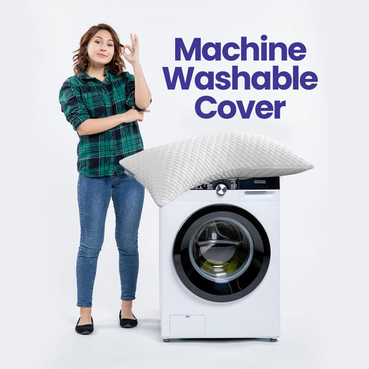 Sidney Sleep Adjustable Curved Contour Fill Pillow – Queen Size – for Side and Back Sleepers – Neck & Shoulder Comfort Support – Extra Fill Included (White)