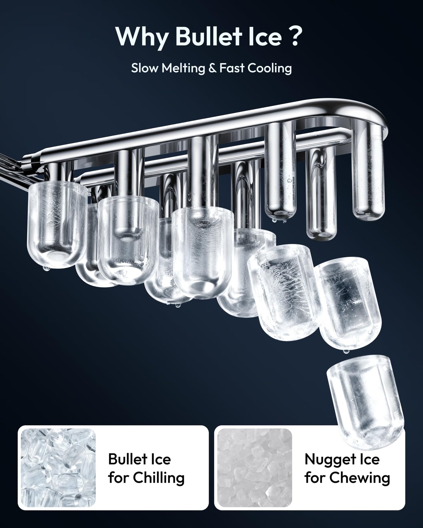 EUHOMY Countertop Ice Maker Machine with Handle, 26lbs in 24Hrs, 9 Ice Cubes Ready in 6 Mins, Auto-Cleaning Portable Ice Maker with Basket and Scoop, for Home/Kitchen/Camping/RV. (Black)