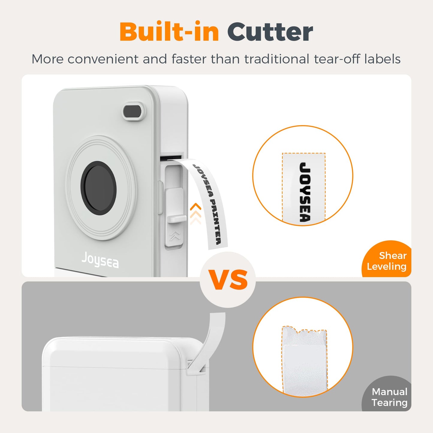 Joysea Bluetooth Label Maker Machine with Tape, OP1 Thermal Sticker Printer for Home Kitchen, Portable Mini Label Makers for Office Organization, Gray