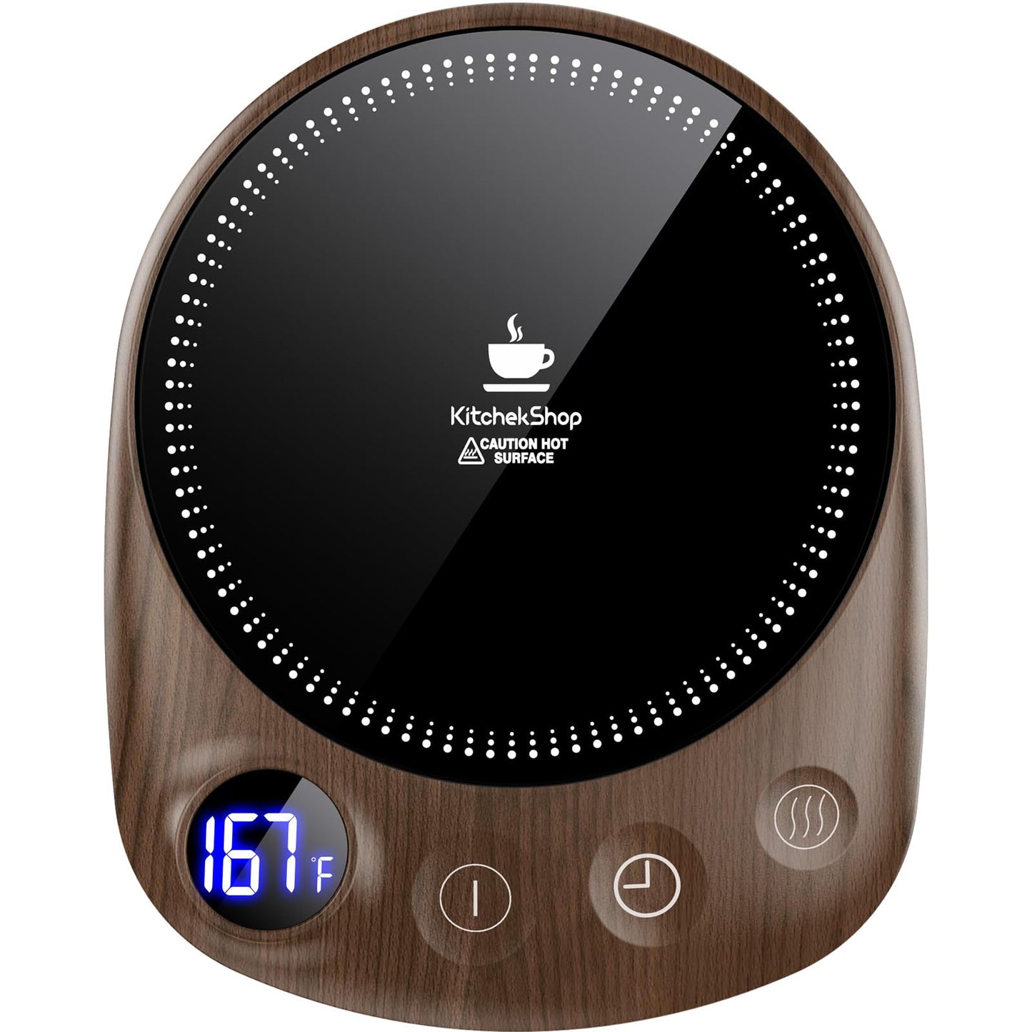 Coffee Mug Warmer - Fastest Heating & Highest Temperature, Coffee Cup Warmer for Desk Auto Shut Off, 4 Temp Settings & 1-12H Timer, Smart Electric Beverage Warmer for Coffee, Tea (Black)