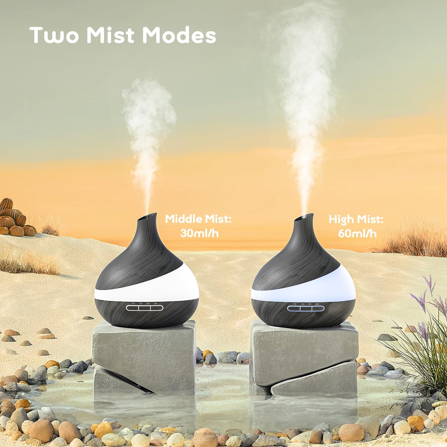 HJTHJT 500ML Essential Oil Diffuser: Aroma Diffuser with Remote Control for Hotel Spa Yoga Room - Humidifier with 14 Colors LED Night Light for Bedroom Home Relaxation