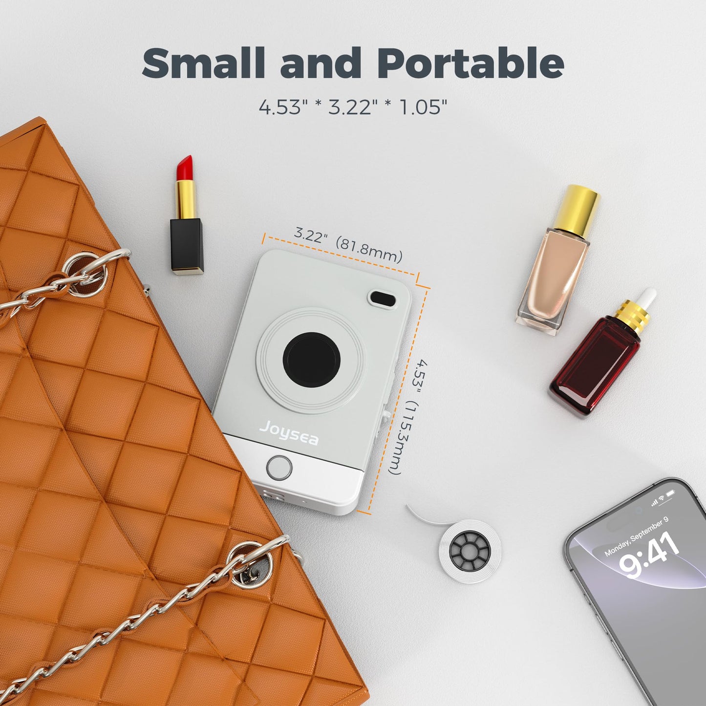 Joysea Bluetooth Label Maker Machine with Tape, OP1 Thermal Sticker Printer for Home Kitchen, Portable Mini Label Makers for Office Organization, Gray