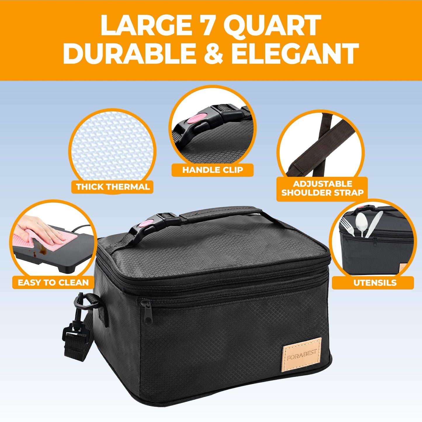 Portable Oven & Food Warmer Electric Lunch Box Food Heater 12/24/110/220V for Car, Truck, Office, Travel & Home,Mini Portable Microwave Lunch Heater for Work, Compact Portable Food Warmer Lunch Box