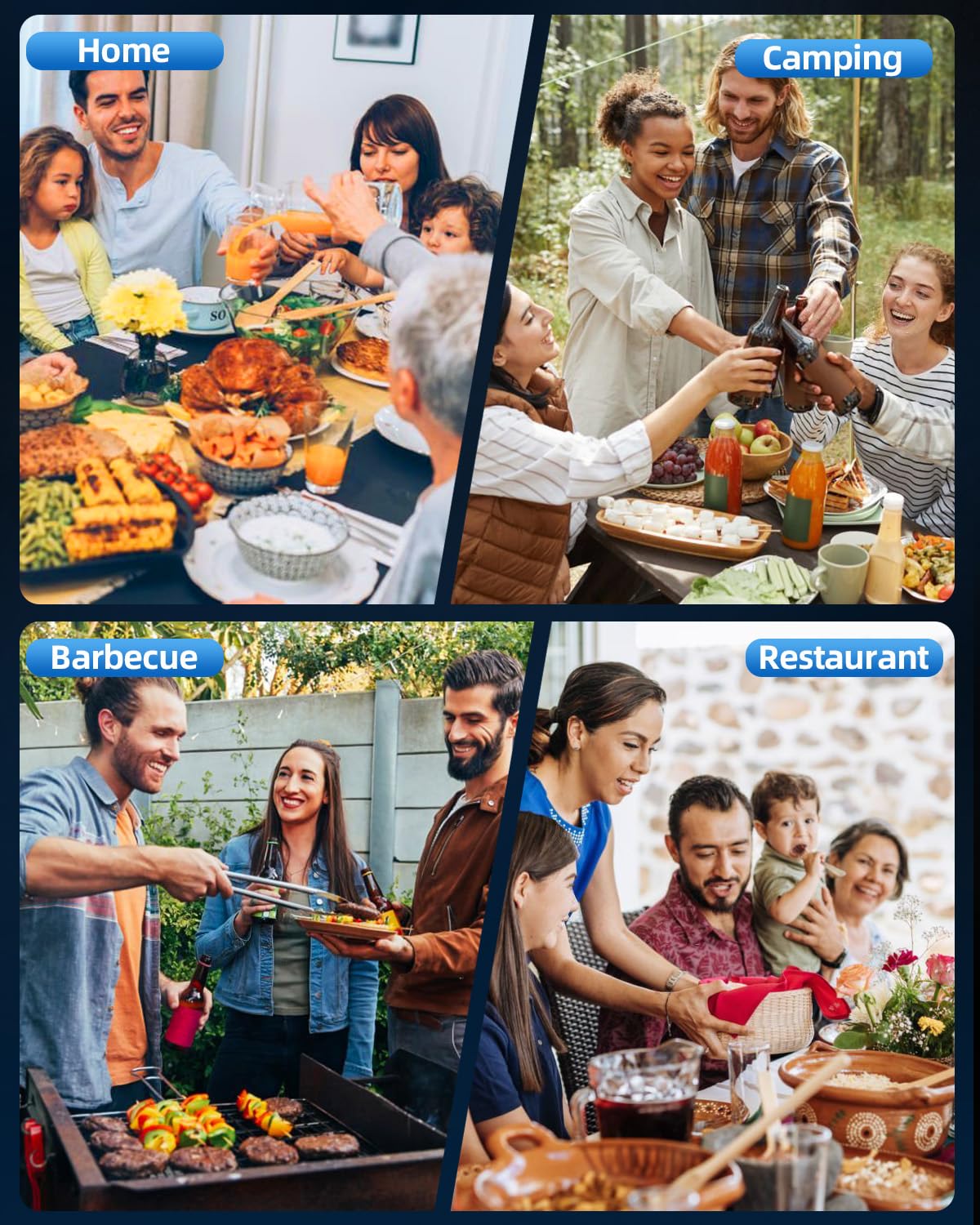 Sweet Alice Rechargeable Electric Pepper and Salt Grinder Set, No Battery Needed, whit Gravity Sensing Switch and LED Light, One Hand Automatic Operation, Black 2 Pack