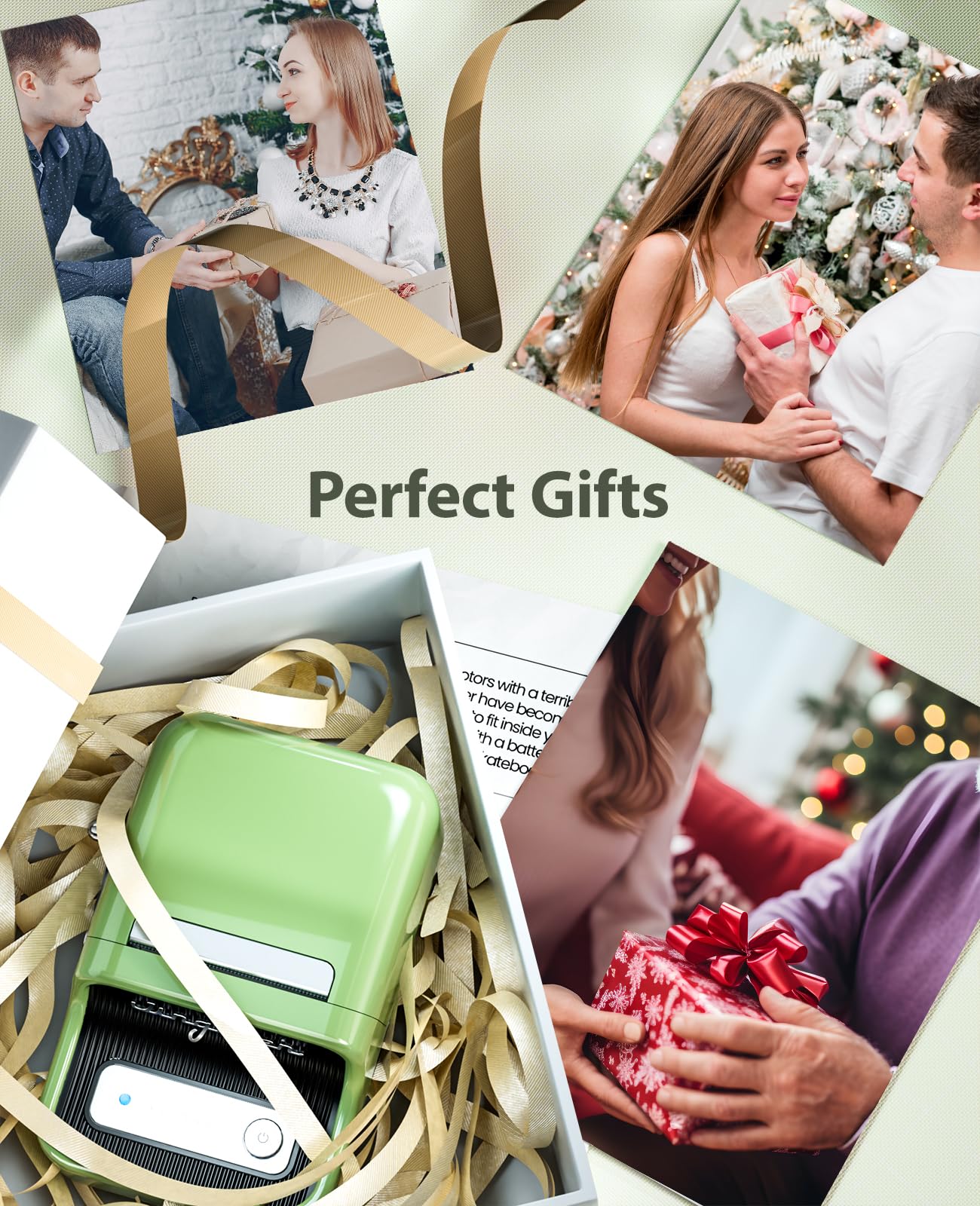 NIIMBOT B21 Label Maker Inkless Bluetooth Label Printer, 2 Inch Portable Thermal Sticker Machine for Small Business, Address, Logo, Clothing, Mailing, Candles, Jewelry, Sticker Printer for Gift, Green