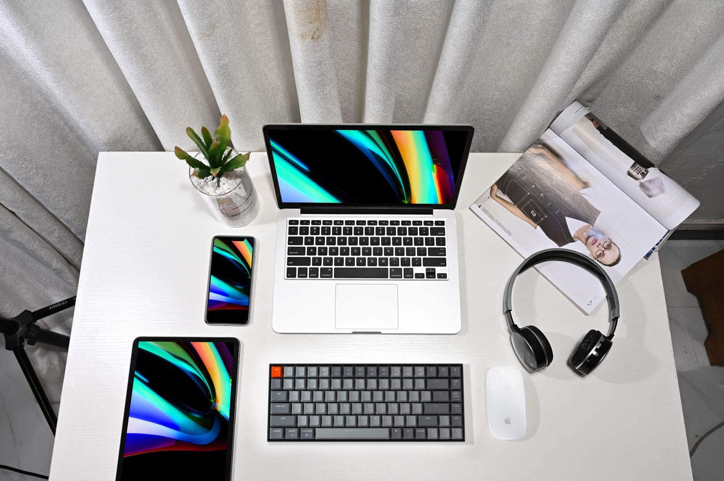  Bluetooth Wireless Mechanical Keyboard with Gateron G Pro Red Switch/Anti Ghosting/N-Key Rollover, Compact 84 Keys USB Wired Gaming Keyboard for Mac Windows-Version 2